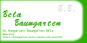 bela baumgarten business card
